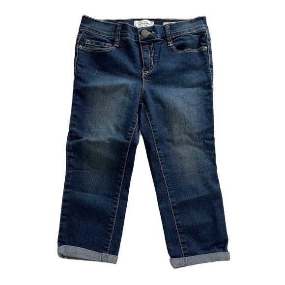 JESSICA SIMPSON Girl’s Rolled Crop Skinny Jeans - Size 7 - Picture 2 of 10